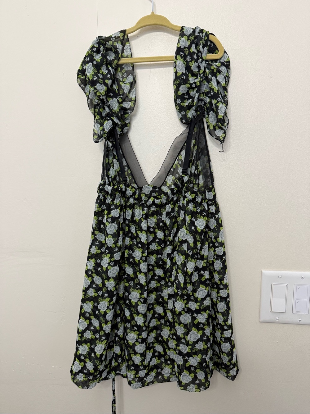 Vintage Victoria’s Secret Sexy Little Things Green Ditsy Floral Nightie Slip M - Picture 3 of 9